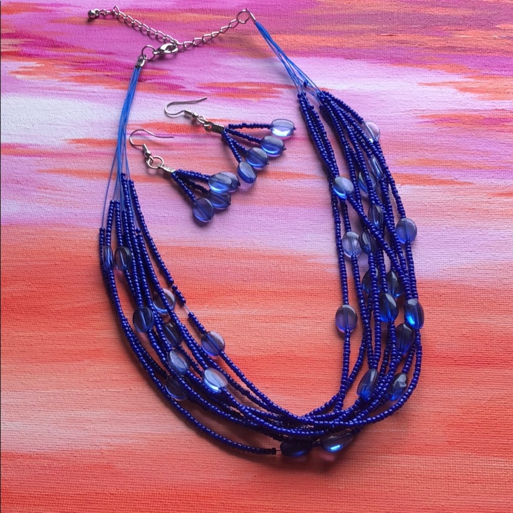 Beaded Necklace and Earring set
